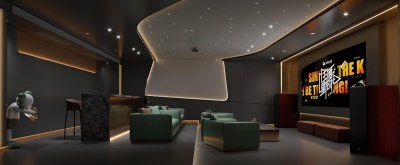 现代影音室3D模型下载